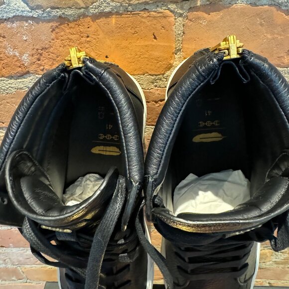 Buscemi 140MM High-Top – Black/White Leather (Size 41 / US 8) - Picture 4 of 8